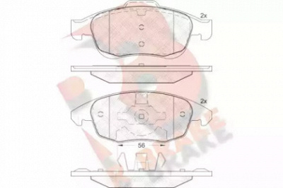 R BRAKE rb1852 -  Комплект тормозных колодок, дисковый тормоз
